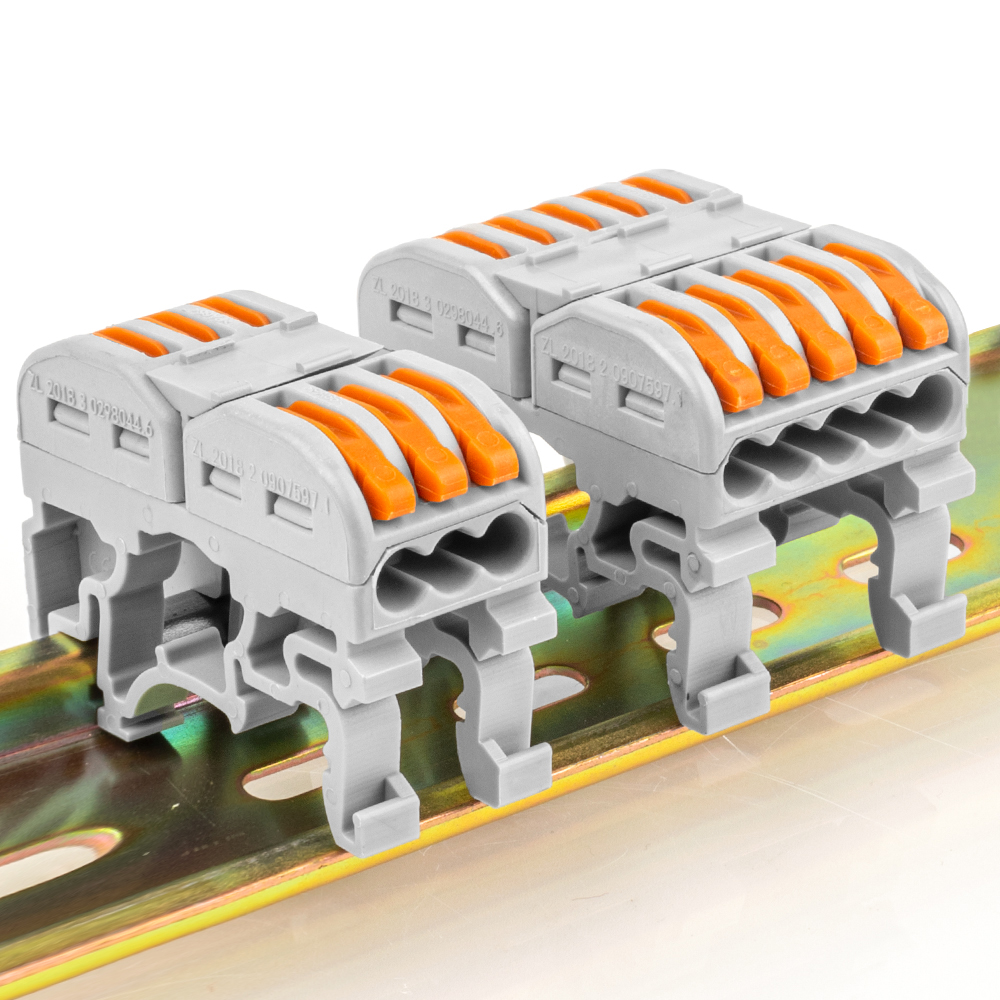 Threadless Push Pin - DIN Rail Fast Wire Cable Connectors