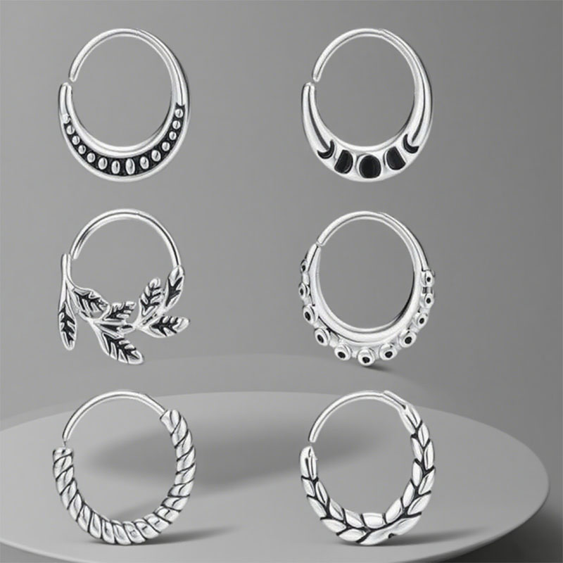 6 pieces of women's nose ring  - Body Jewelry Metal Types のレビューと価格