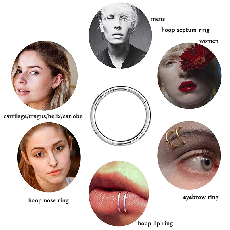 16G 316L Surgical Steel Hinged - Body Jewelry Cartilage Earrings のレビューと価格