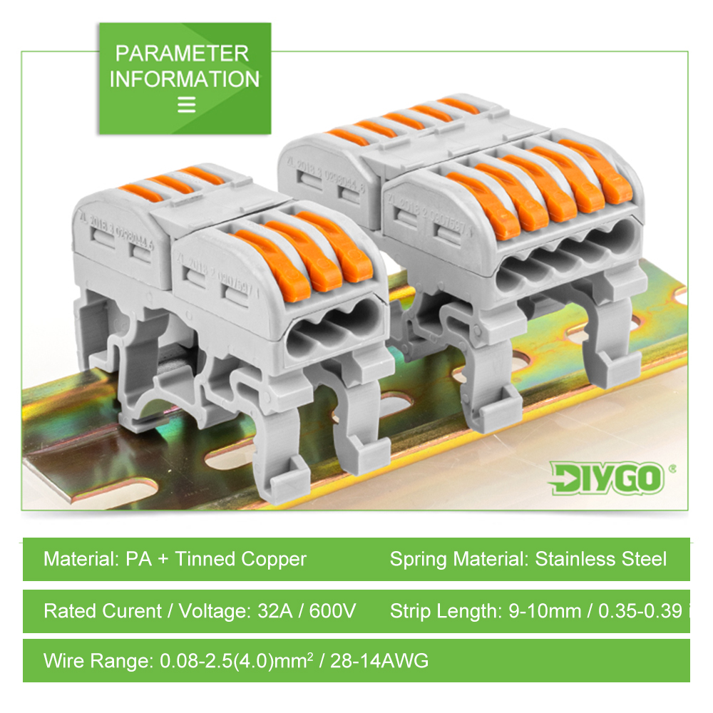 DIN Rail Fast Wire Cable Conne - Threadless Push Pin のレビューと価格