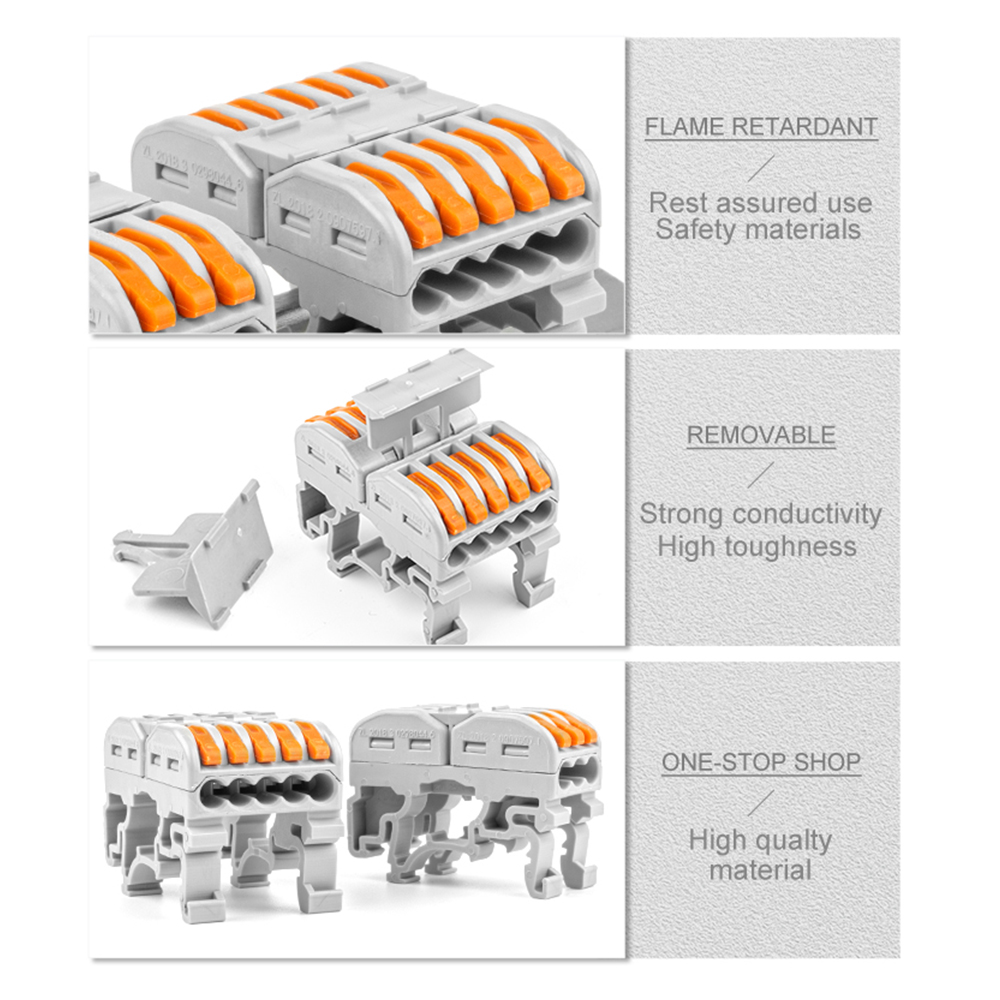 DIN Rail Fast Wire Cable Conne - Threadless Push Pin のレビューと価格