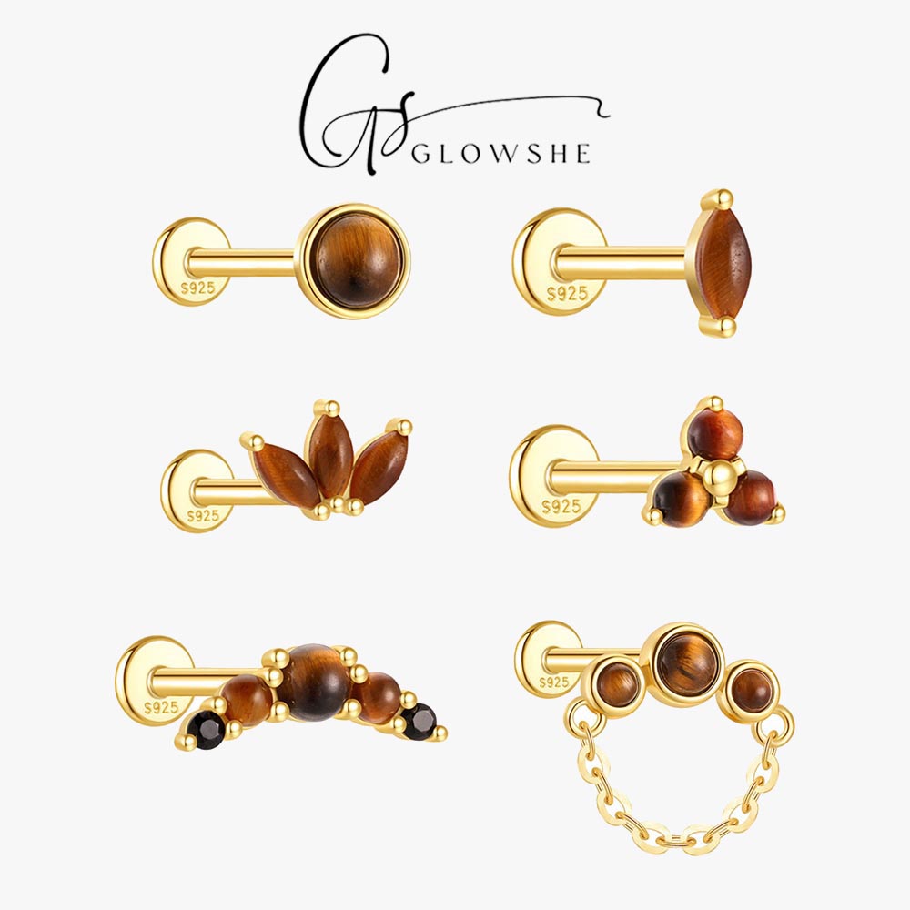 Glowshe 100% 925 Sterling Silv - Body Jewelry Cartilage Earrings のレビューと価格
