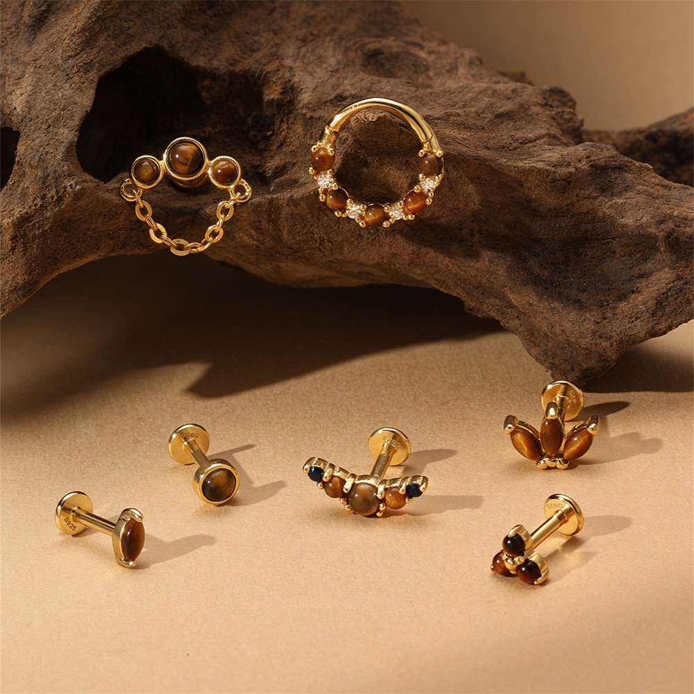 Glowshe 100% 925 Sterling Silv - Body Jewelry Cartilage Earrings のレビューと価格