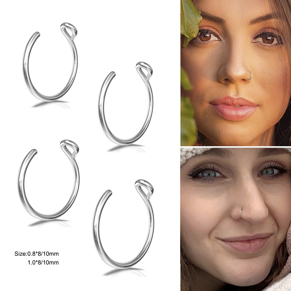 2 Pcs Stainless Steel Personal - Body Jewelry Metal Types のレビューと価格