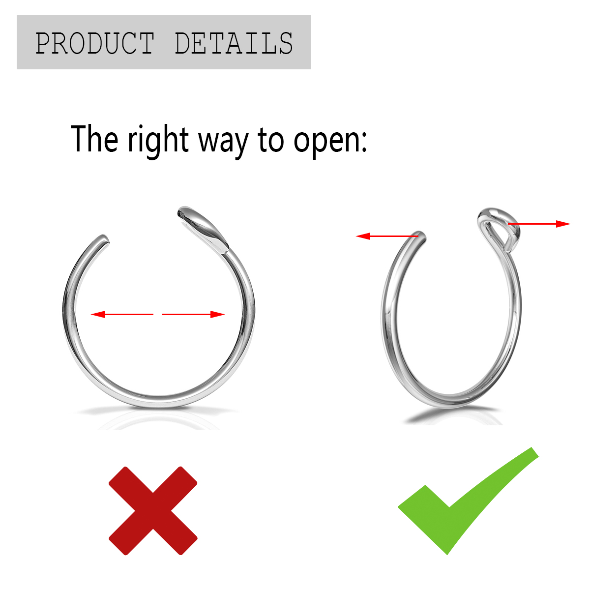 2 Pcs Stainless Steel Personal - Body Jewelry Metal Types のレビューと価格