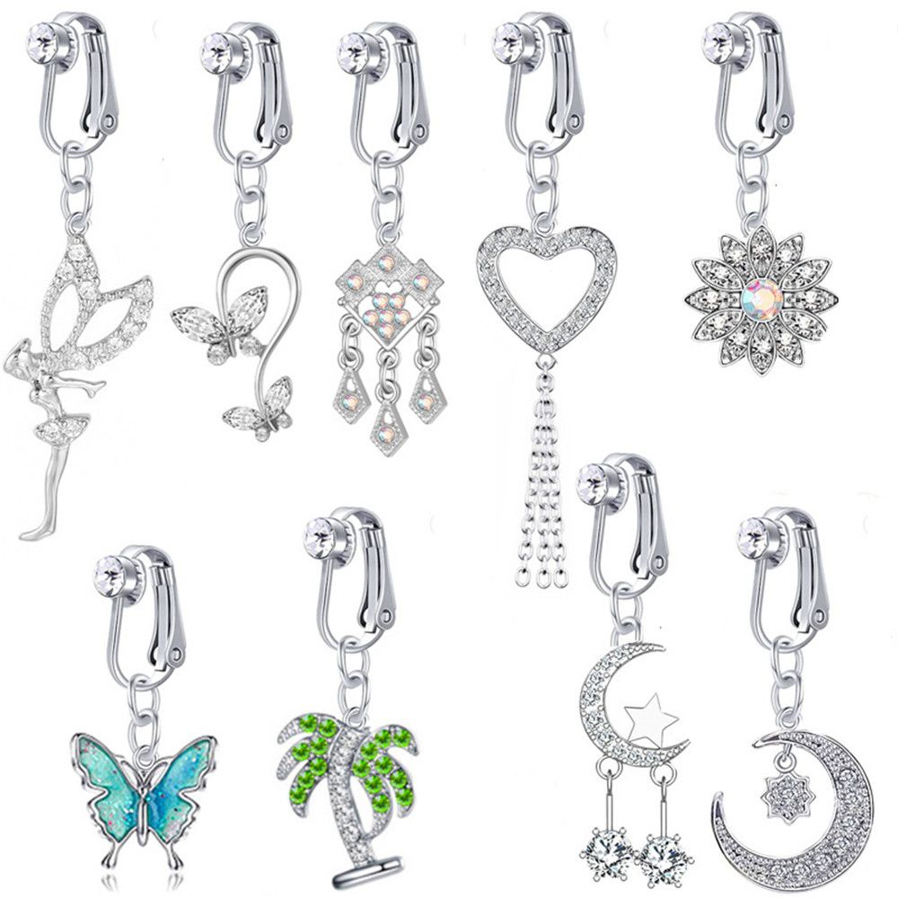 Faux Fake Belly Butterfly Fake - Body Jewelry Cartilage Earrings のレビューと価格
