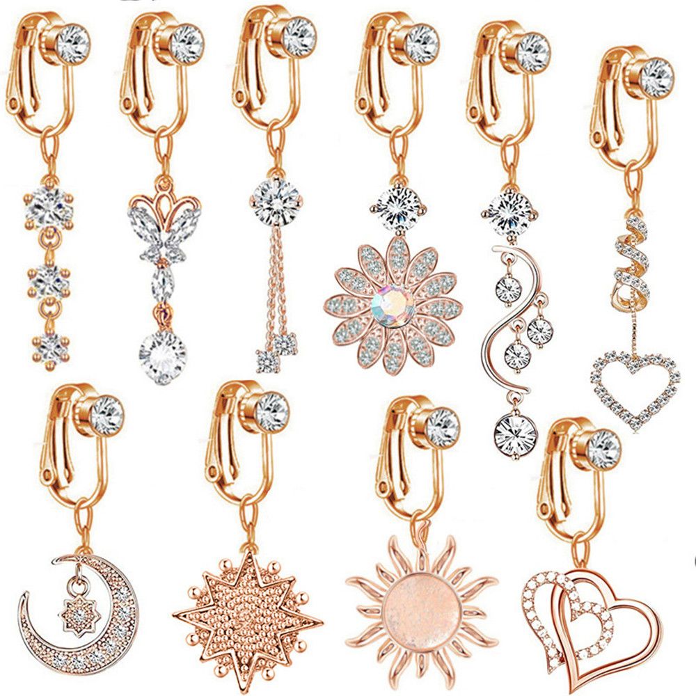 Clip On Umbilical Cartilage Cl - Body Jewelry Cartilage Earrings のレビューと価格