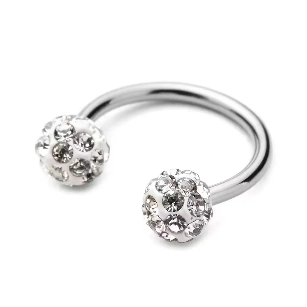 5pc Stainless Steel Rhinestone - Body Jewelry Metal Types のレビューと価格