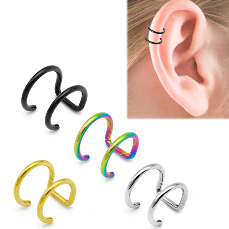 2Pcs 316L Stainless Steel Clip - Body Jewelry Cartilage Earrings のレビューと価格