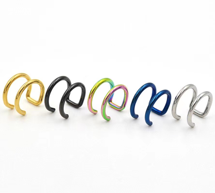 2Pcs 316L Stainless Steel Clip - Body Jewelry Cartilage Earrings のレビューと価格