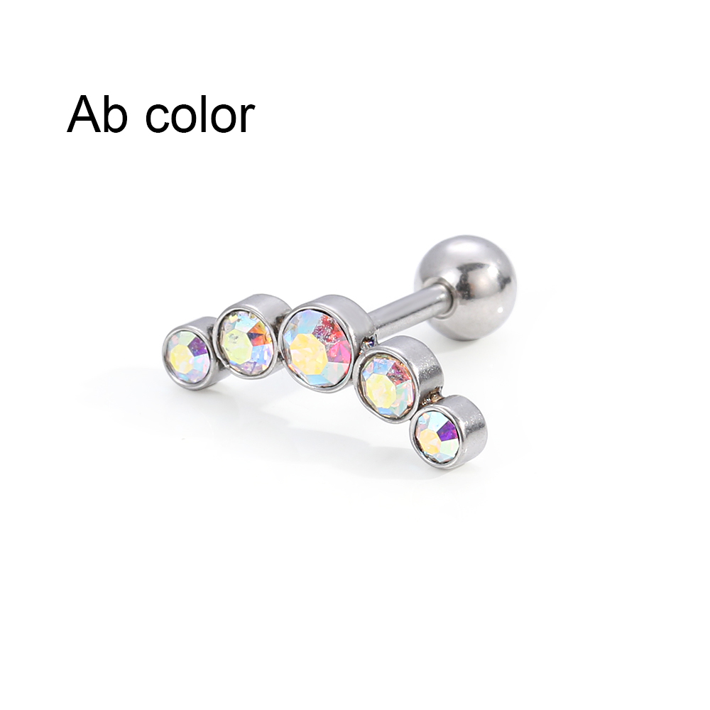 1Pcs Fashion 16G Crystal Gem O - Body Jewelry Cartilage Earrings のレビューと価格