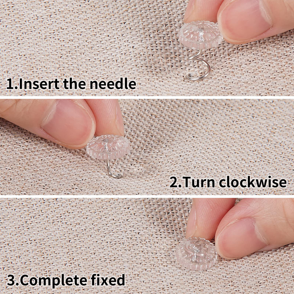 20/40/50Pcs Clear Twist Pins B - Threadless Push Pin のレビューと価格