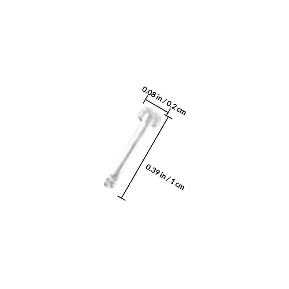 60Pcs Clear Acrylic Nose Ring  - Body Jewelry Ideas のレビューと価格