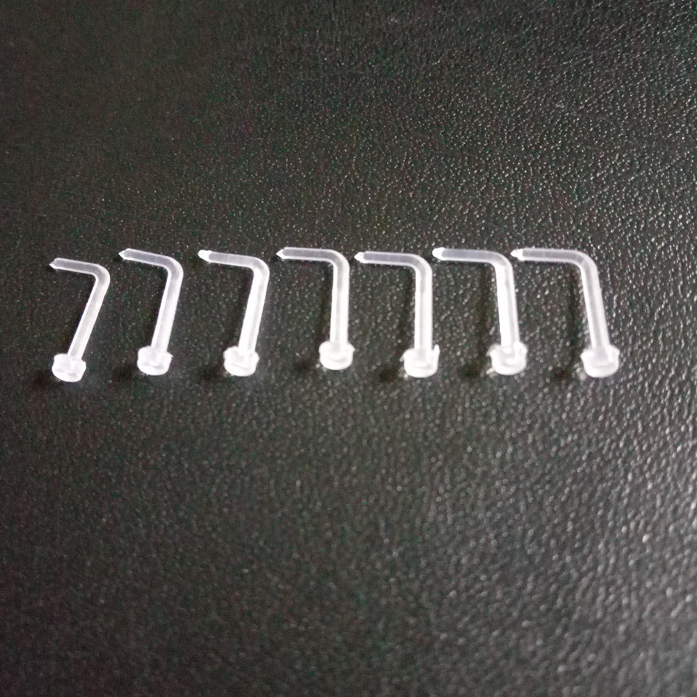 60Pcs Clear Acrylic Nose Ring  - Body Jewelry Ideas のレビューと価格