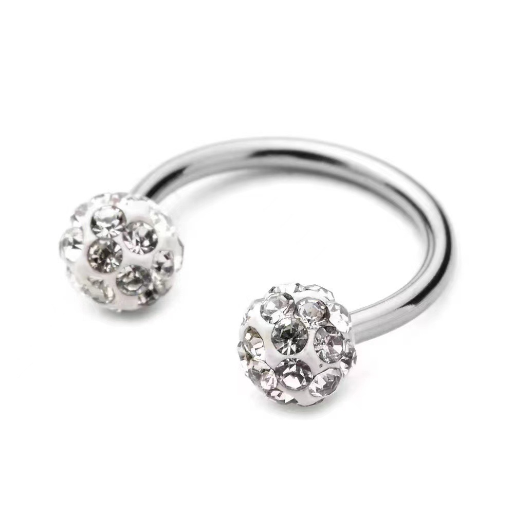 5pc Stainless Steel Rhinestone - Body Jewelry Metal Types のレビューと価格