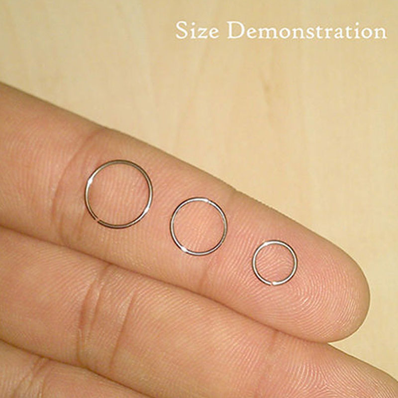 925 silver nose ring lip ring  - Body Jewelry Cartilage Earrings のレビューと価格
