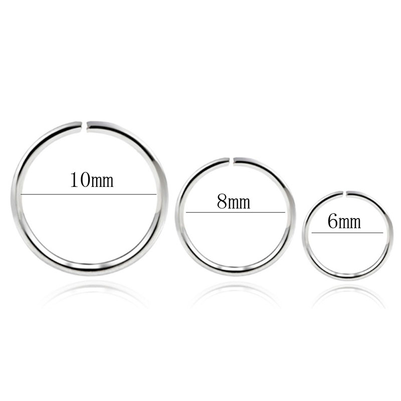 925 silver nose ring lip ring  - Body Jewelry Cartilage Earrings のレビューと価格