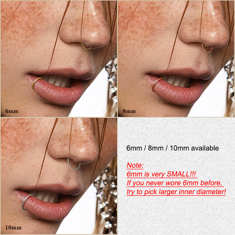 6pcs/lot Hypoallergenic Nose R - Body Jewelry Cartilage Earrings のレビューと価格