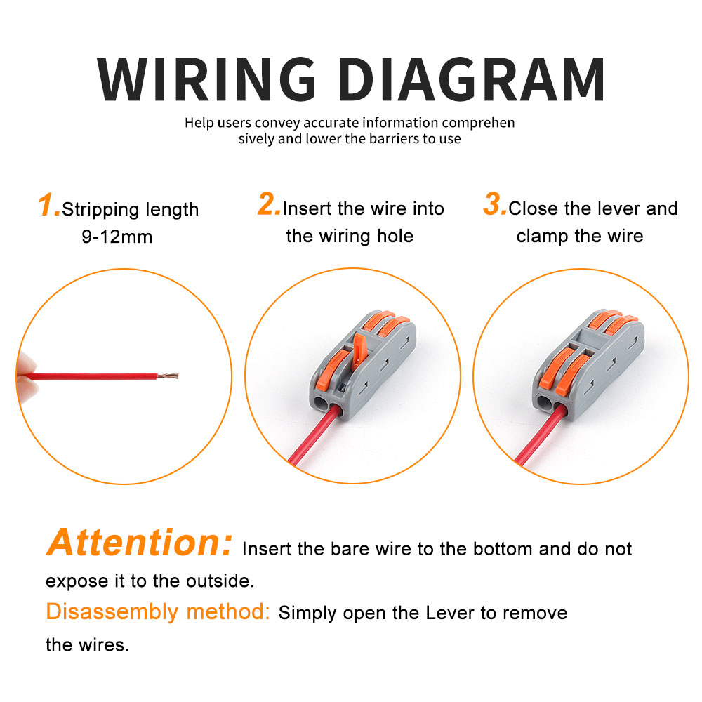 DIY GO 22PCS Lever Wire Connec - Threadless Push Pin のレビューと価格