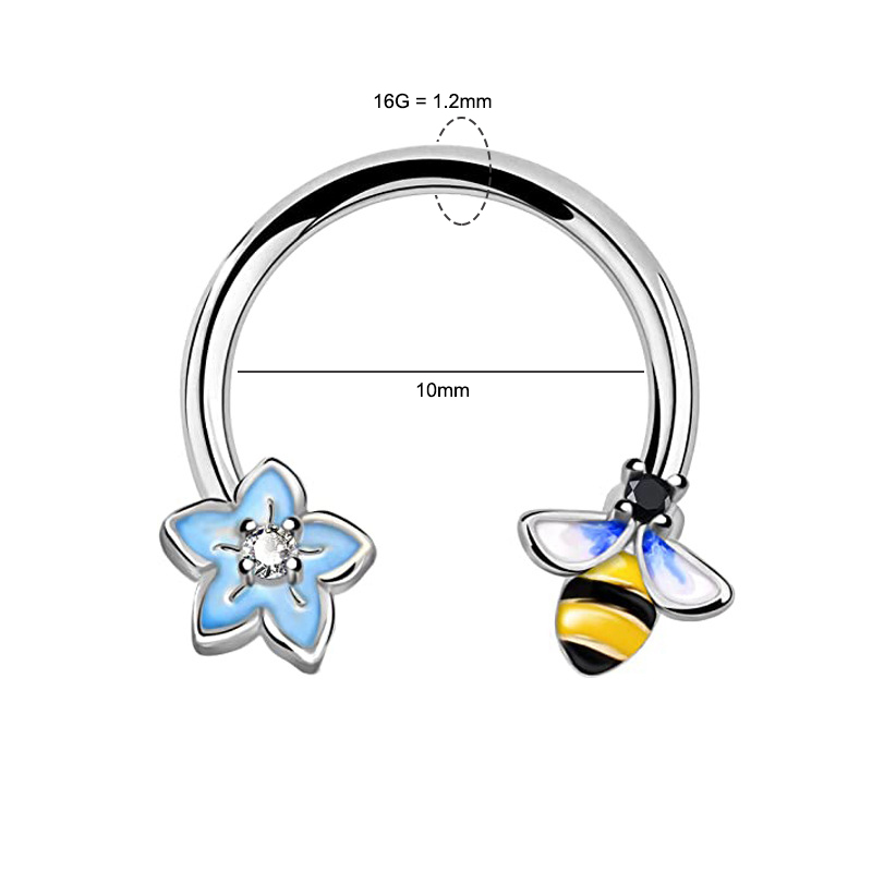 16G Septum Ring Daith Piercing - Body Jewelry Cartilage Earrings のレビューと価格