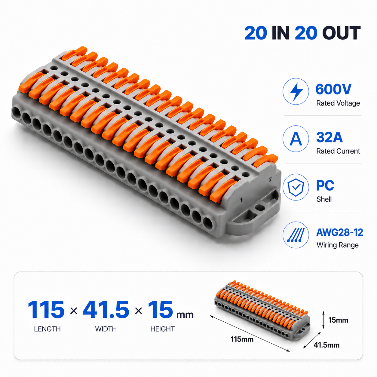 Wire Connectors 2-30 Pins Fast - Threadless Push Pin のレビューと価格