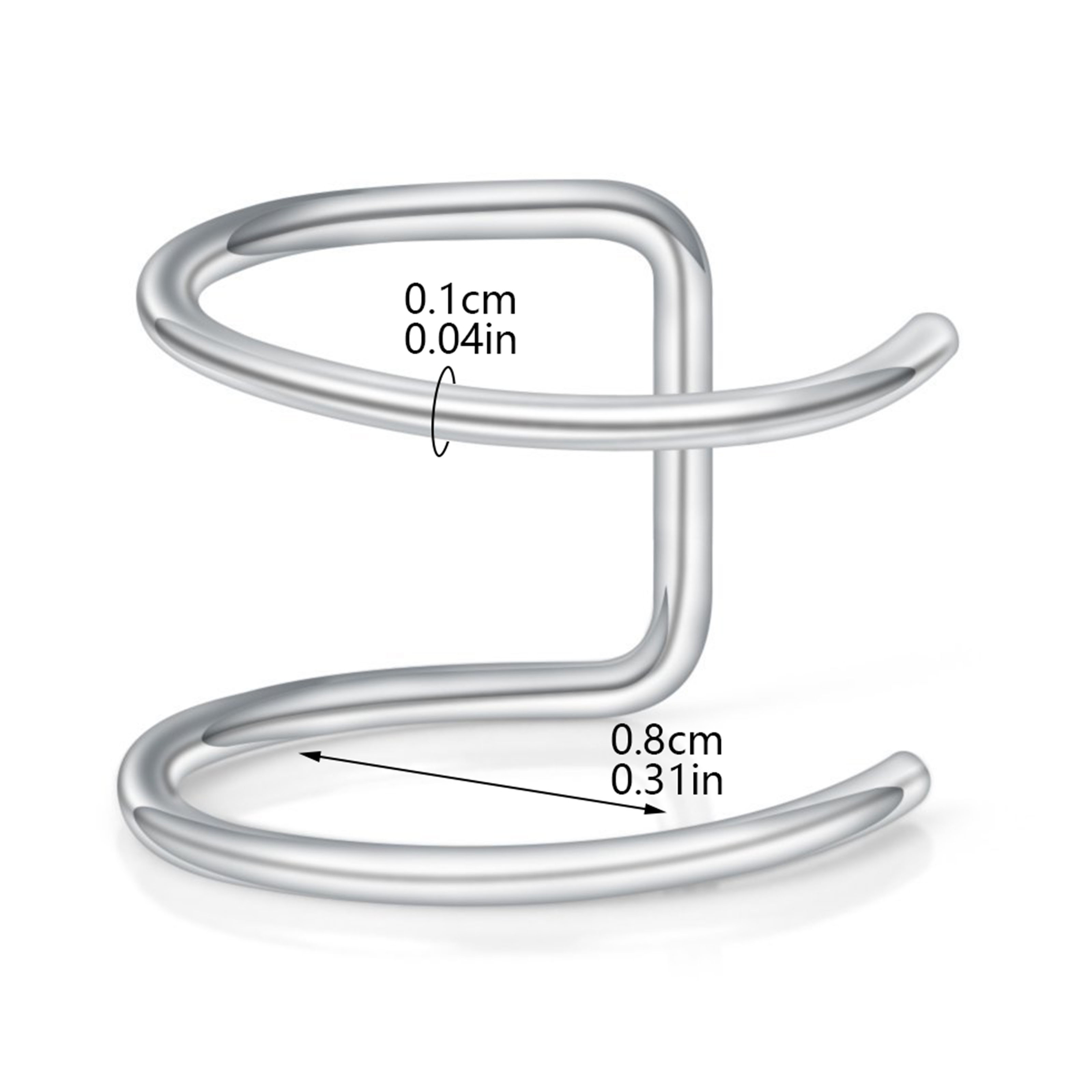 2pcs New No-Piercing Ear Cuffs - Body Jewelry Cartilage Earrings のレビューと価格