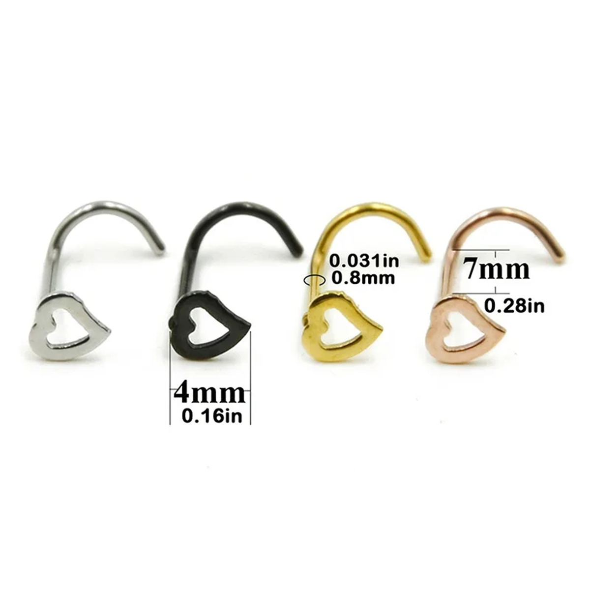 EVISPOL 5Pcs Fashion Hollow He - Body Jewelry Metal Types のレビューと価格