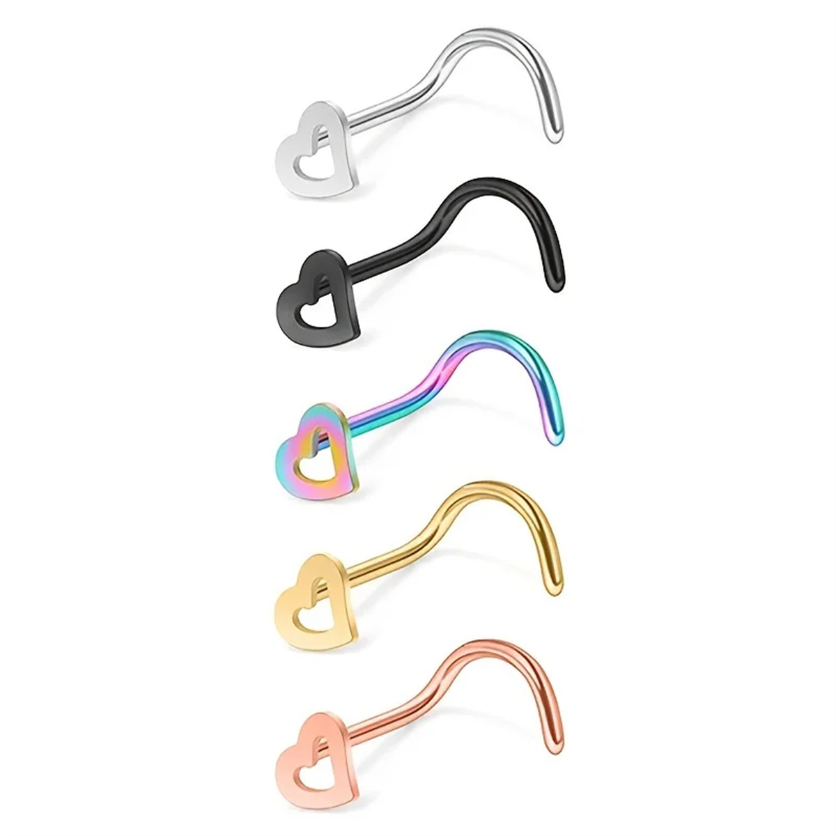 EVISPOL 5Pcs Fashion Hollow He - Body Jewelry Metal Types のレビューと価格