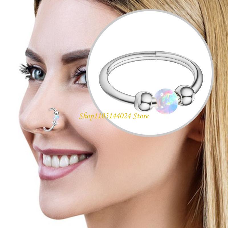 N5KE Opal Beaded Nose Ring Hoo - Body Jewelry Cartilage Earrings のレビューと価格