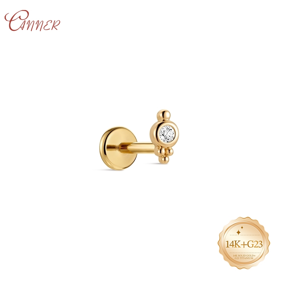 CANNER 14K Solid Gold internal - Body Jewelry Cartilage Earrings のレビューと価格